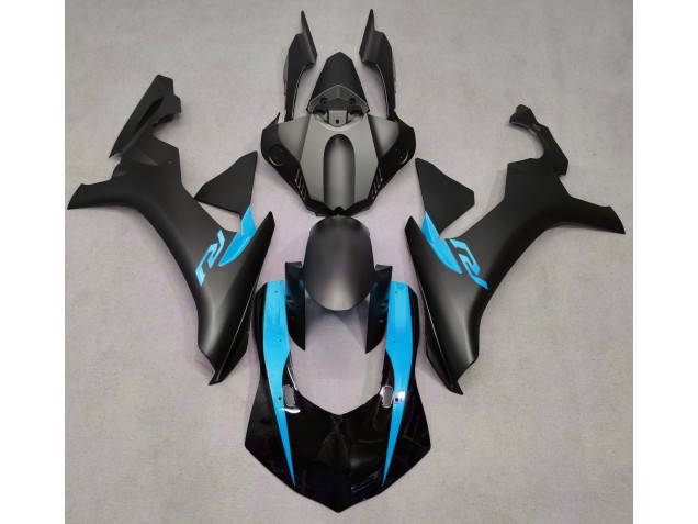 Best Aftermarket 2015-2019 Matte Black & Light Blue Yamaha R1 Fairings