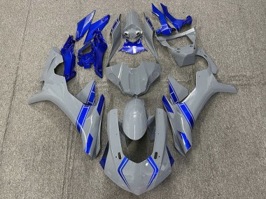 Best Aftermarket 2015-2019 Nardo Gray & Blue Accents Yamaha R1 Fairings