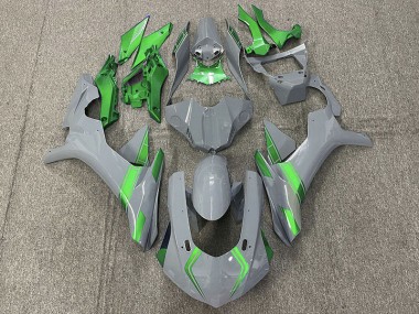 Best Aftermarket 2015-2019 Nardo Gray & Green Accents Yamaha R1 Fairings