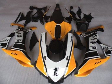 Best Aftermarket 2015-2019 Orange and White Yamaha R1 Fairings