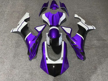 Best Aftermarket 2015-2019 Purple & Carbon Fiber Accents Yamaha R1 Fairings