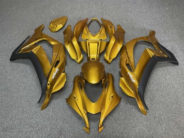 Best Aftermarket 2016-2019 Gold with Ninja White Kawasaki ZX10R Fairings