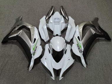 2016-2019 Pearl White and Silver Kawasaki ZX10R Fairings