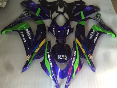 Best Aftermarket 2016-2019 Purple Green and Gloss Kawasaki ZX10R Fairings