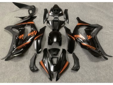 Best Aftermarket 2016-2019 Satin Black & Orange Kawasaki ZX10R Fairings