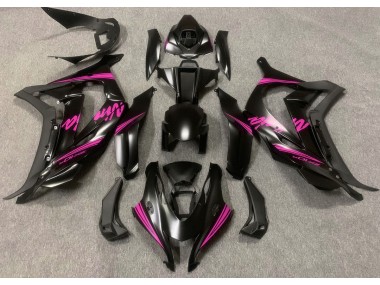 Best Aftermarket 2016-2019 Satin Black & Pink Kawasaki ZX10R Fairings