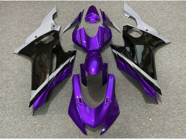 2017-2019 Cement Black and Purple Yamaha R6 Fairings