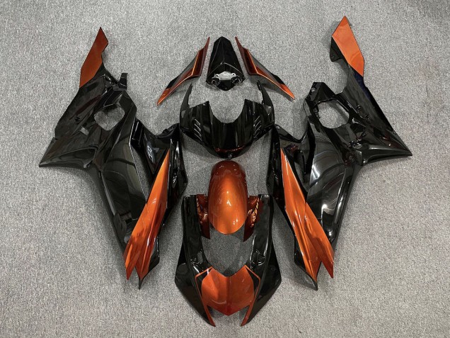 2017-2019 Gloss Black & Burnt Orange Yamaha R6 Fairings