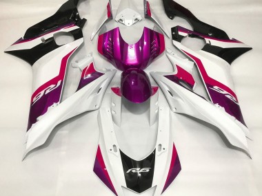 Best Aftermarket 2017-2019 Pink and Gloss White Yamaha R6 Fairings