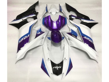 Best Aftermarket 2017-2019 Purple and Gloss White Yamaha R6 Fairings