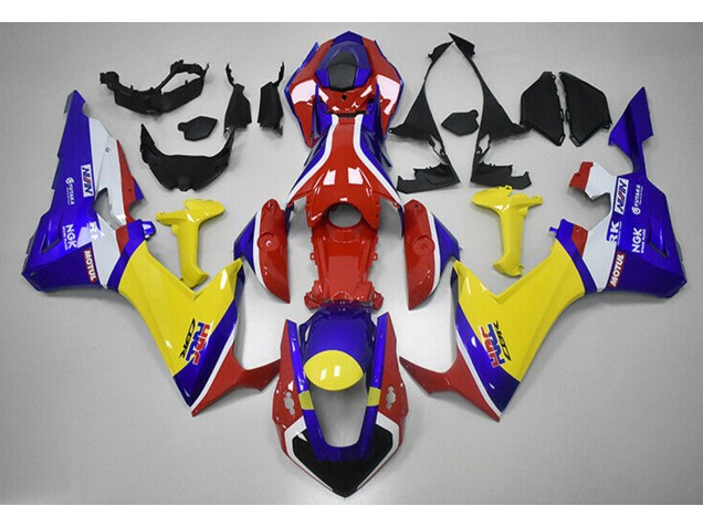 2017-2019 Red Blue and Yellow HRC Honda CBR1000RR Fairings