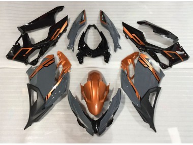 Best Aftermarket 2018-2020 Nardo Gray and Orange Kawasaki Ninja 400 Fairings