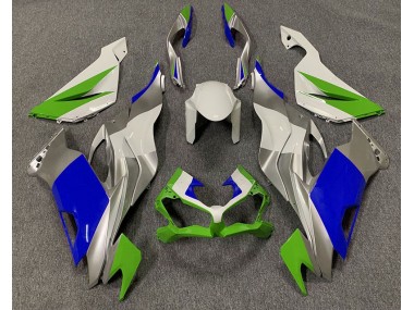 Best Aftermarket 2019-2020 Gloss Green Blue and Silver Kawasaki ZX6R Fairings