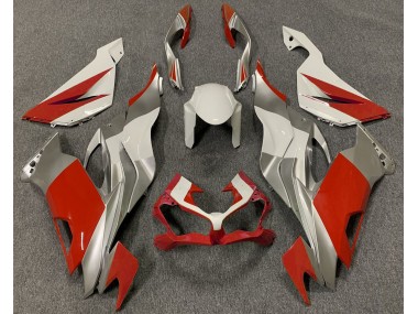 2019-2020 Red White and Silver Kawasaki ZX6R Fairings