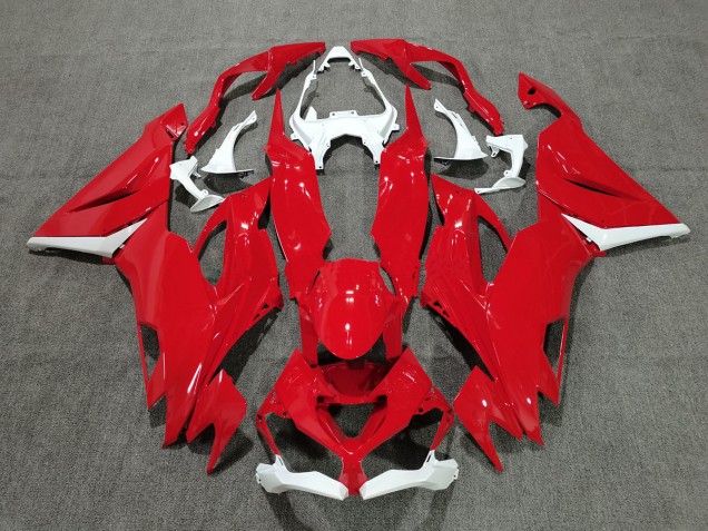 2019-2020 Red with White Kawasaki ZX6R Fairings