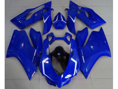 Gloss Blue & White Ducati 1199 Fairings